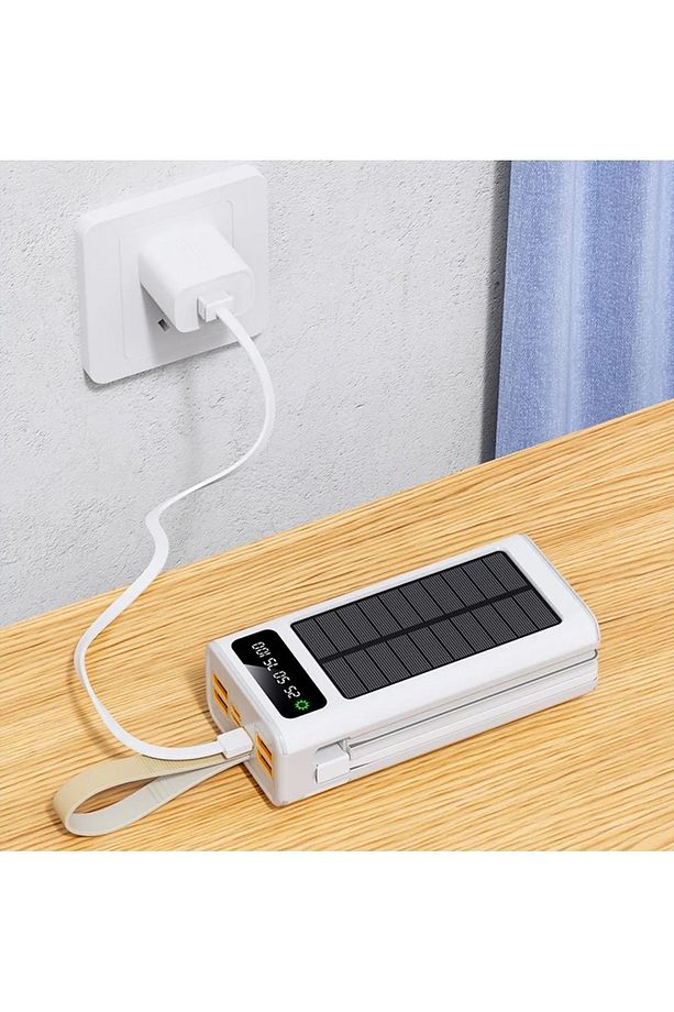 30.000mah Led Ekran Göstergeli Led Işıklı Powerbank Batarya Şarj Aleti 4xusb Çıkışlı Typc Lightning - 8