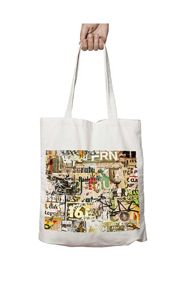 Rock Metal Music Two-Sided Permanent Printed Washable School Beach Shoulder Tote Bag