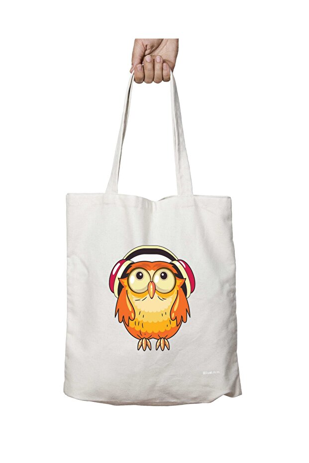 owl 3 - حقيبة تدوم طويلاً بنمط موسيقى البومة وقابلة للغسل على الوجهين