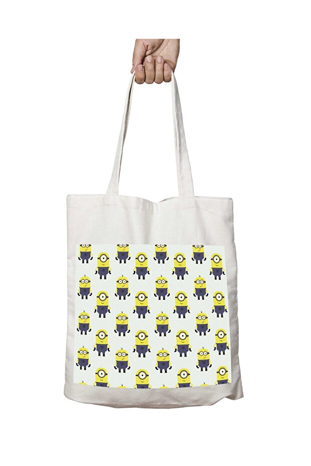 Minyon Minyons Crazy Thief Symbol Two Sides Permanent Printed Washable School Beach Shoulder Tote Bag