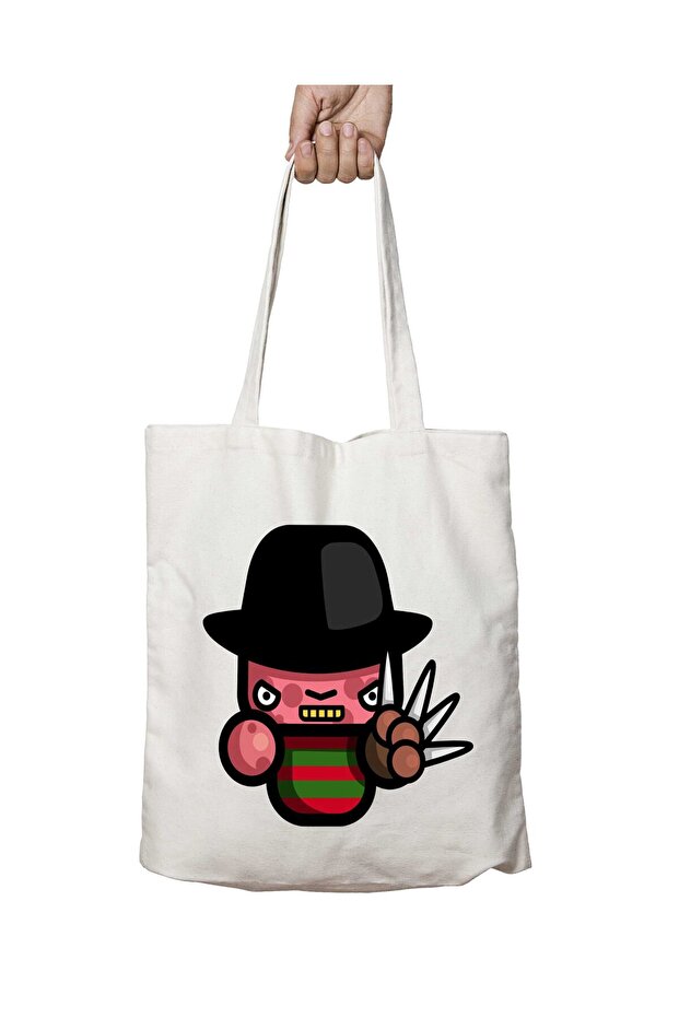 Simpler Freddy Krueger Nightmare on Elm Street Two-Sided Permanent Printed Washable Bag