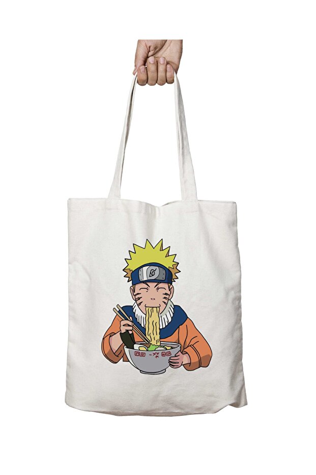 Naruto Uzumaki Ichiraku Ramen Noodles Two-Sided Permanent Printed Washable Bag