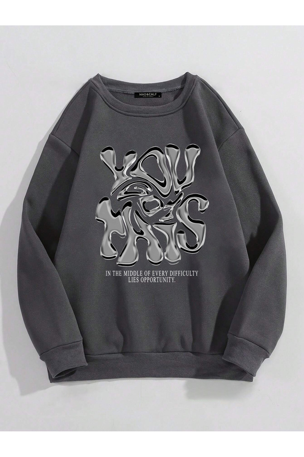 Unisex You Got This Printed Oversize Fleece Sweatshirt