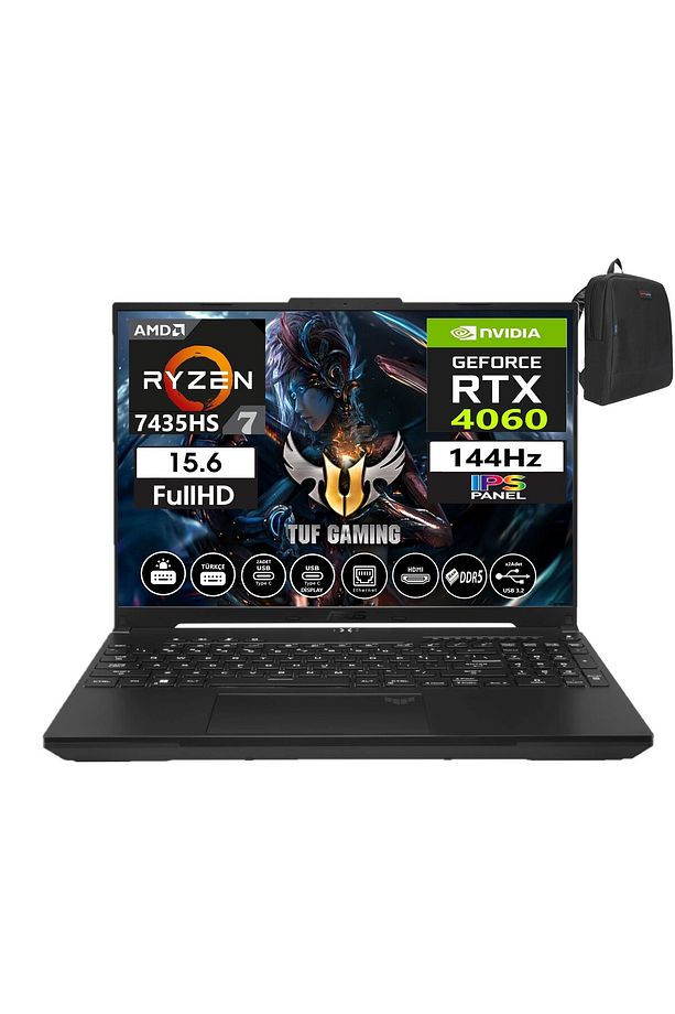 TUF A15 7435HS 32GB DDR5 2TB SSD Freedos 15.6" Fhd 144Hz 8GB/RTX4060 140W 07+ZETTAÇANTA - 1