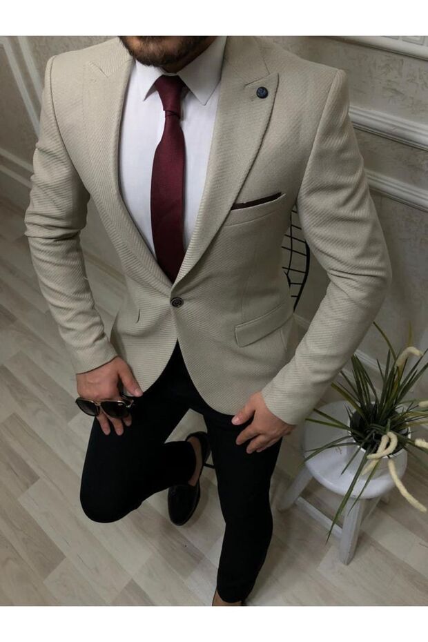 Blazer Slim Fit Single Jacket - 1