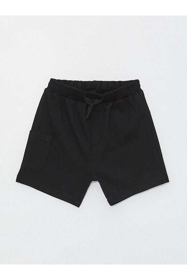 Beli Lastikli Basic Erkek Bebek Şort - 1