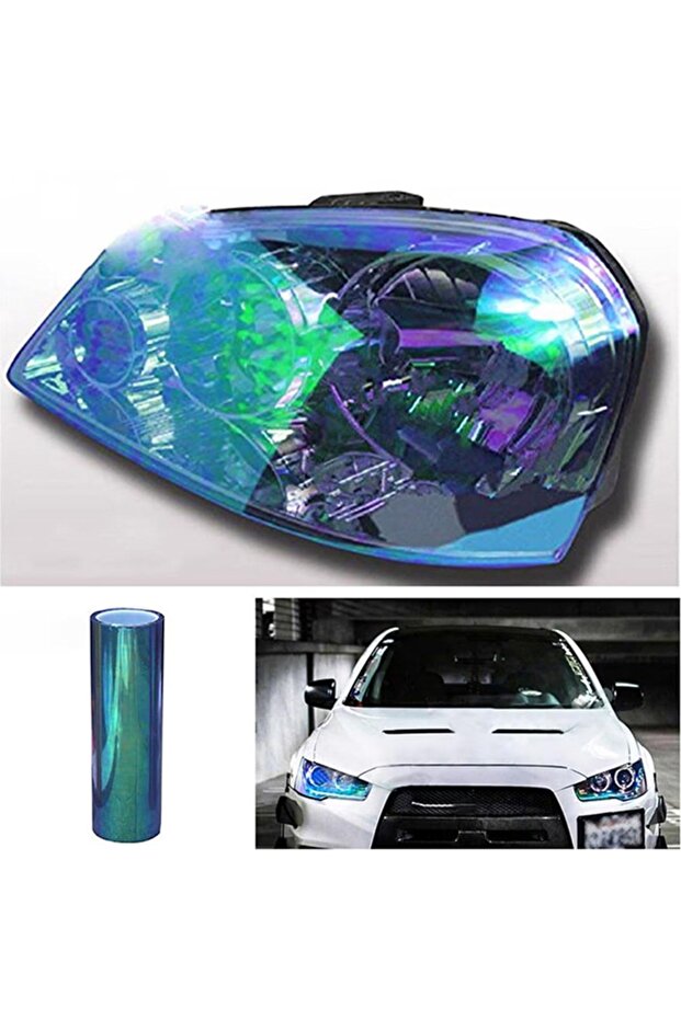 Headlight Stop Film Headlight Foil Chameleon Blue (colorful) Headlight Scratch Anti-Scratch Foil 100cmx30cm