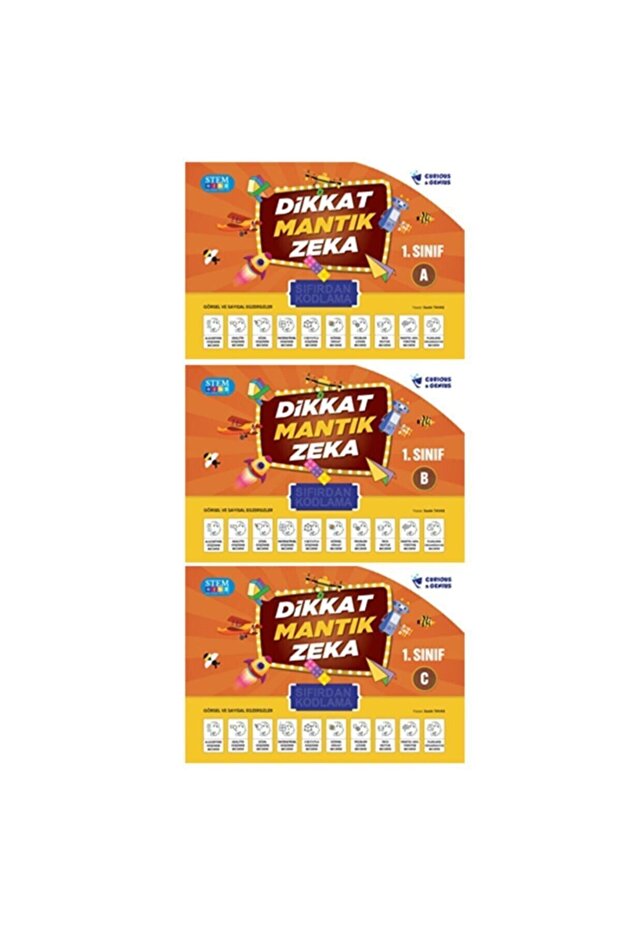 Primary School 1St Coding from Scratch 3-Piece Activity Set (Attention -Logic- Intelligence) Curious&Genius - 1