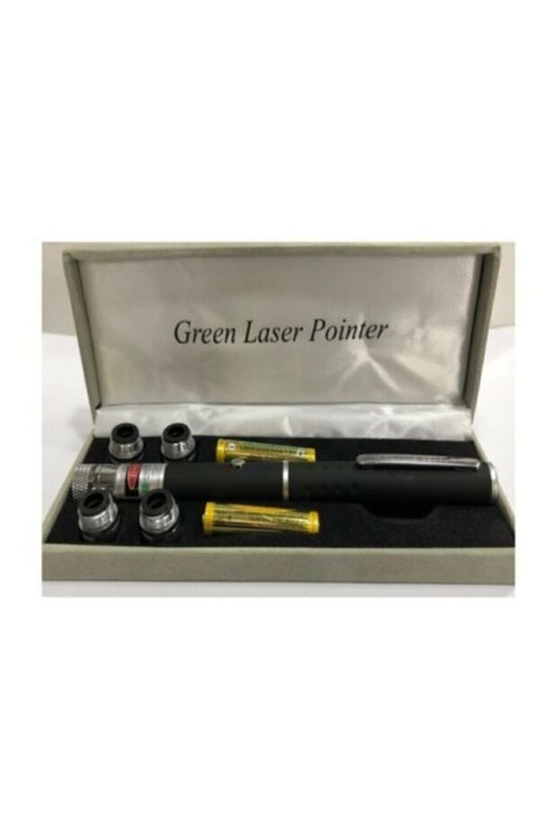 Green Yeşil Kalem Tipi Lazer Pointer 5 Başlıklı - 2