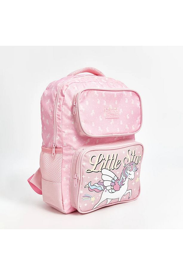 LCW ACCESSORIES Uçuk Pembe Baskılı Kız Çocuk Okul Çantası - 1