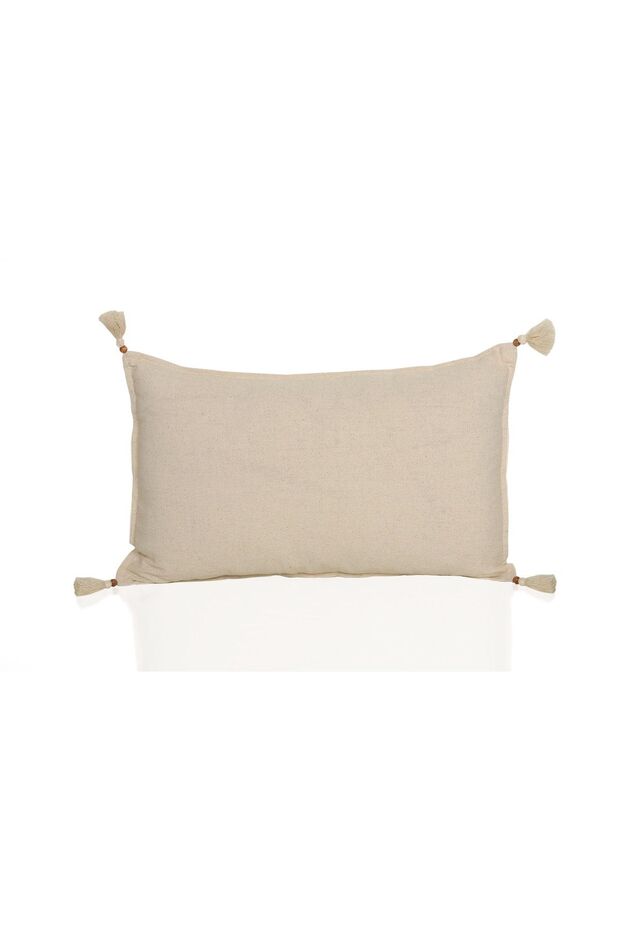 وسادة رمي مستطيلة من الكتان مكونة من قطعتين - 1