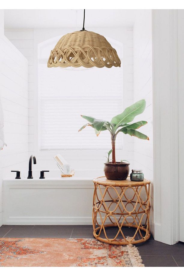 Bambu Bohem Rattan Hasır Avize 35cm - 3