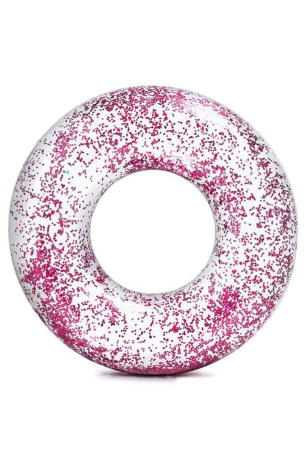 Jumbo Simit Simli - Şişme Simli Simit - Simli Deniz Simidi - Simli Parlak Simit -Simli Simit 119 Cm. - 5