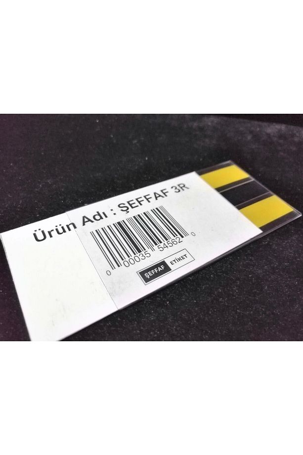 50 Adet C Tipi 5x10 Cm Depo Ürün Etiketliği Şeffaf Yapışkanlı Etiketlik Isimlik Raf Fiyat Etiketliği - 6
