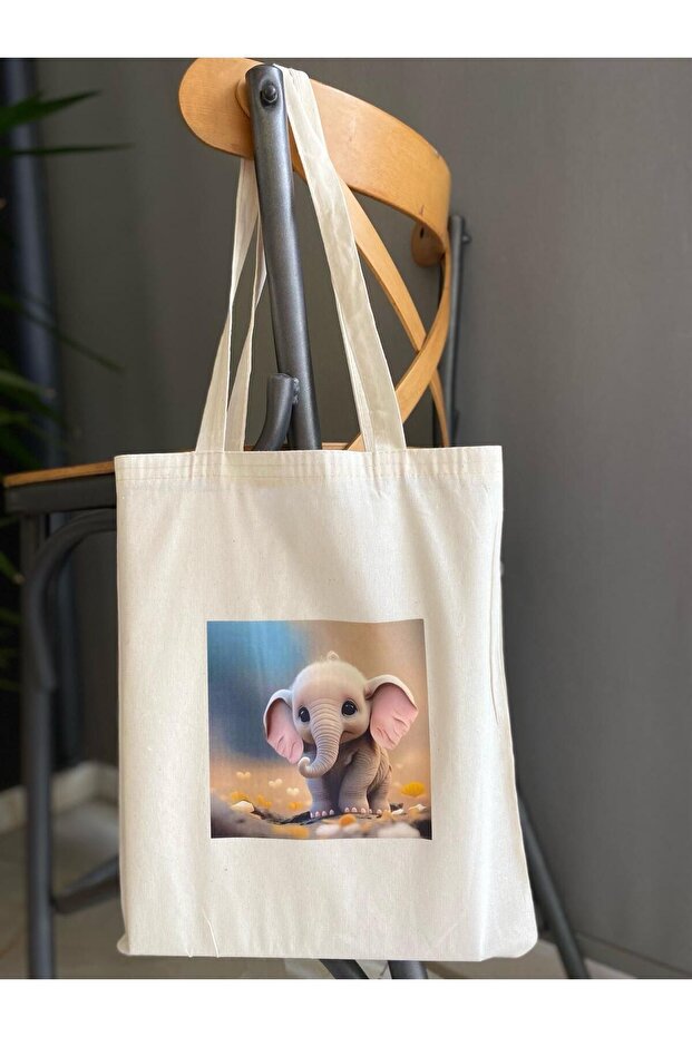 Elephant Patterned Cloth Bag