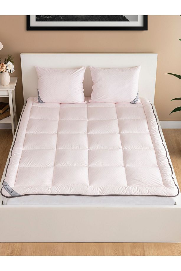 %100 SAF BAMBU HİPOALERJENİK TEK KİŞİLİK UYKU SETİ PEMBE - 5
