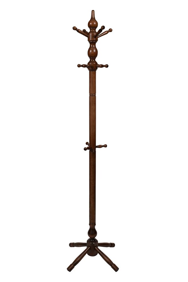 Ahşap Tornalı Askılık Ceviz - 2