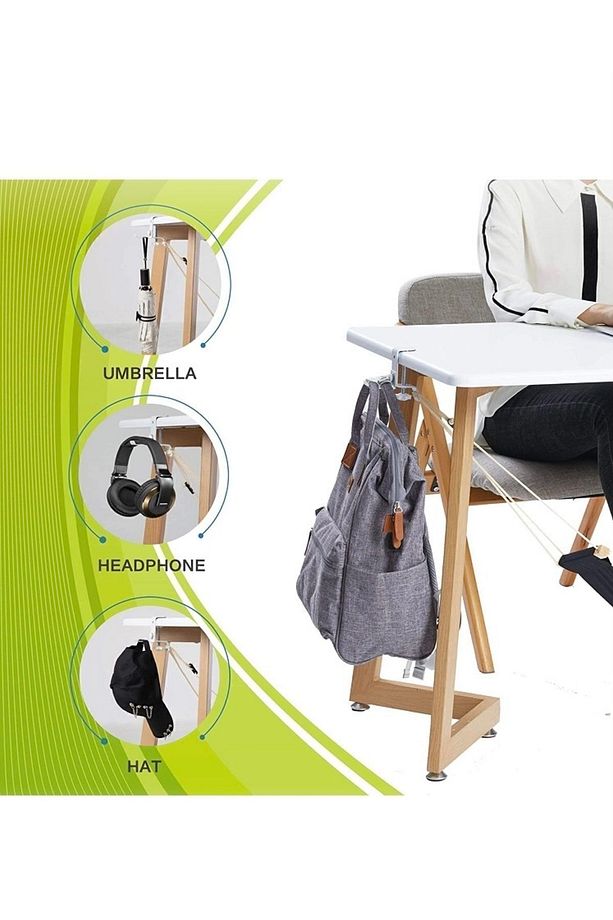 Masa Altı Ayak Hamağı Ayak Desteği Ayak Yükseltici Ayaklık Ayak Koyma Standı - 3