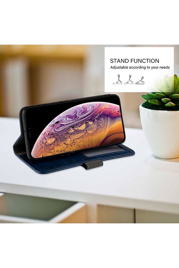 Samsung Galaxy A35 Kılıf 360 Tam Kaplar Deri Dokulu Kapaklı Cüzdan Standlı Kartvizitli Kapak - 5