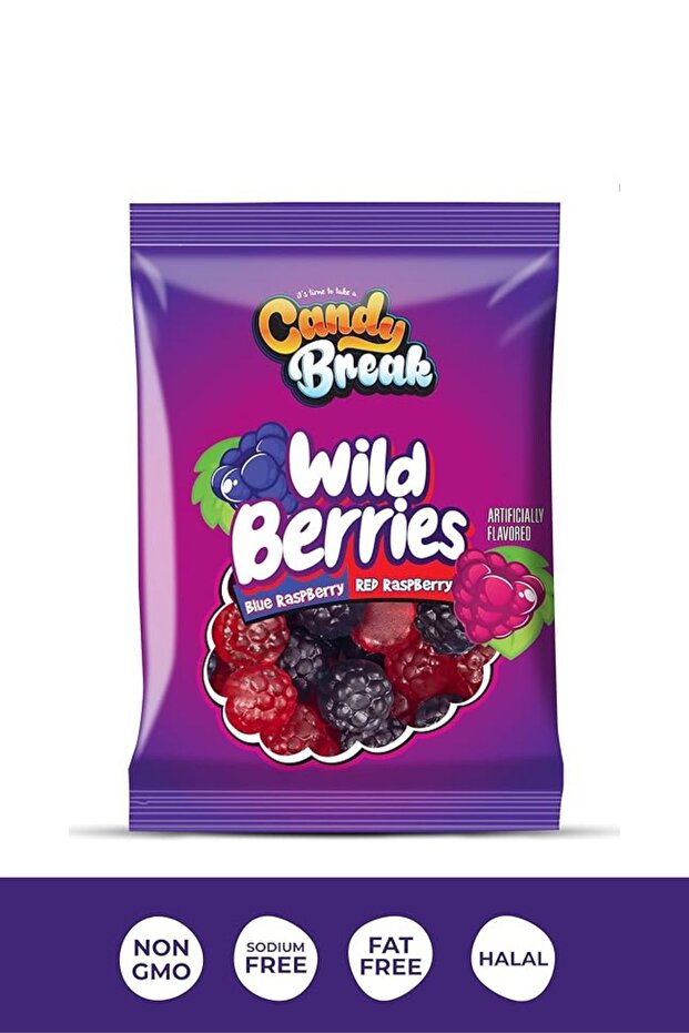 Wild Berries Red & Blue Raspberry Jelibon- 3 Adet