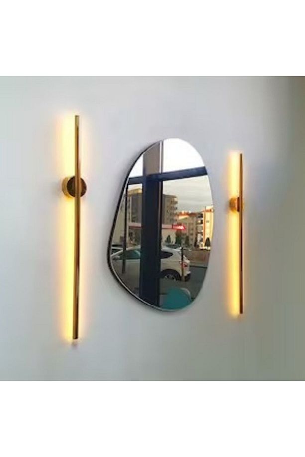 Modern Dekoratif Gold Kaplama Tekli Çubuk Aplik 80 Cm Günışığı - 1