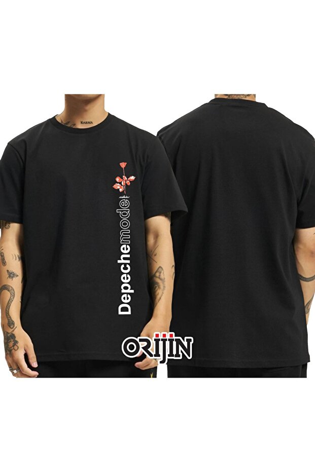 تيشيرت أسود مطبوع للجنسين من Depeche Mode Violator