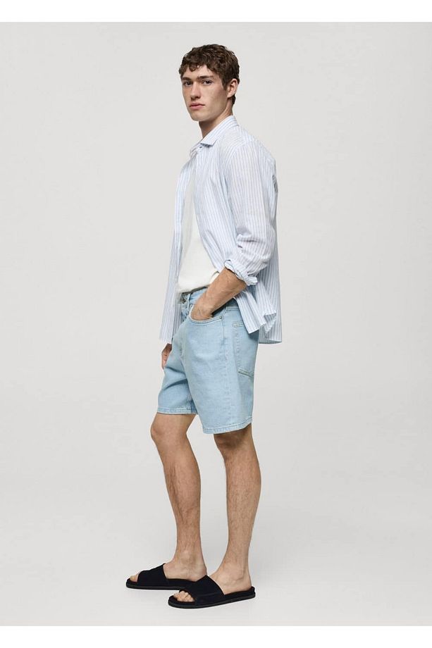 Regular Fit Denim Şort - 8