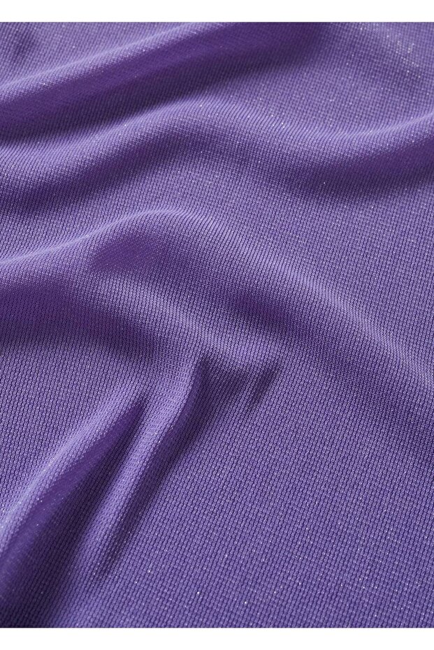 Yarı Şeffaf Triko Bluz - 8