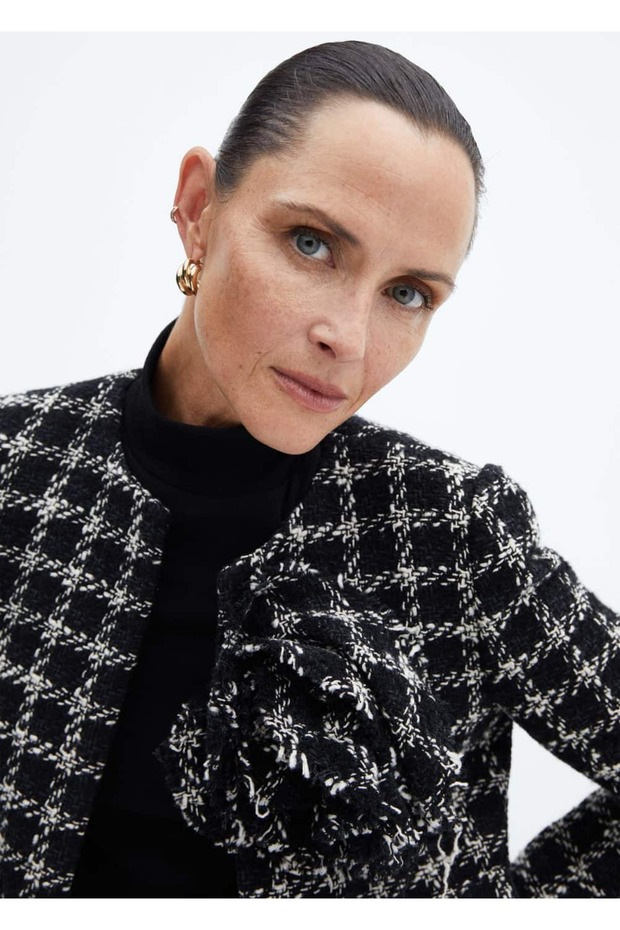 Maksi çiçekli tüvit ceket - 6