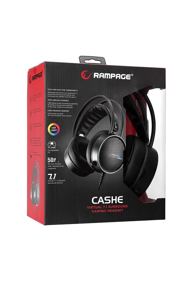 Rm-k3 Cashe Usb 7.1 Rainbow Ledli Siyah Surround Sağlam Gaming Oyuncu Mikrofonlu Kulaklık - 4