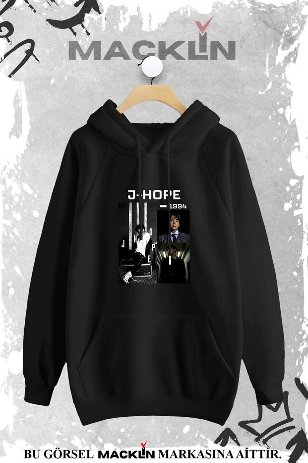 Unisex Women Men J HOPE Bts Printed Hooded Sweatshirt