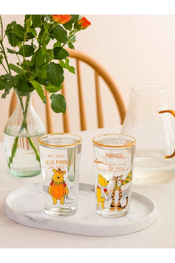 LCW HOME Winnie The Pooh Baskılı Cam Bardak 2'li 570 Ml - 1