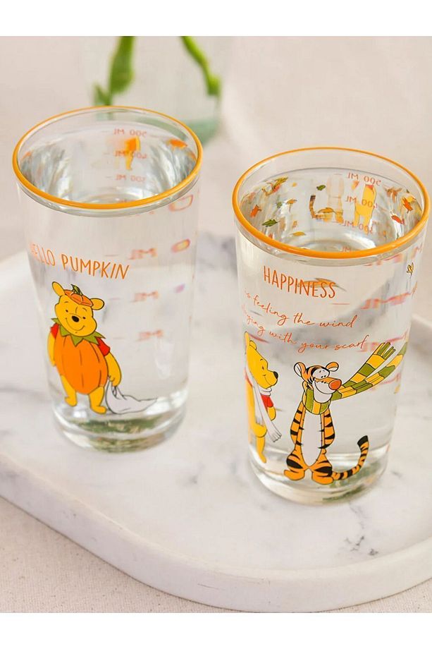 LCW HOME Winnie The Pooh Baskılı Cam Bardak 2'li 570 Ml - 4