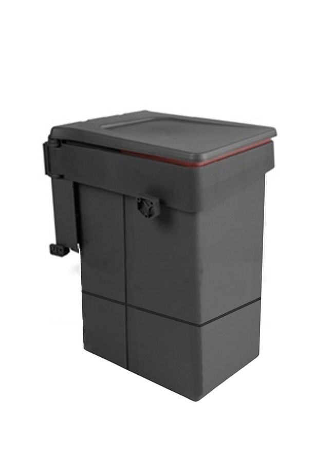 Kapağa Monte Çöp Kutusu Antrasit 20 Litre (KAPAK GENİŞLİĞİ MİN. 45 CM) - 2