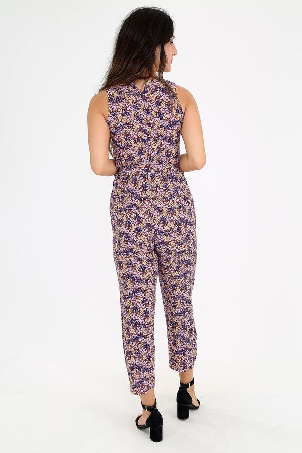 Çiçek Desenli Tulum - 5