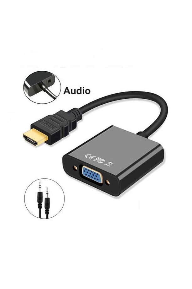 Hdmı To Vga Ses Kablo Çevirici Ps3 Pc Notebook Projeksiyon Uyumlu Sesli Adaptör - 8