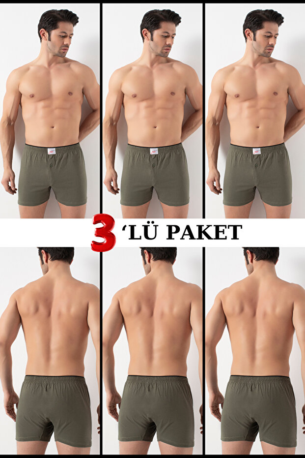 3-Piece Men's Navy Blue Boxers