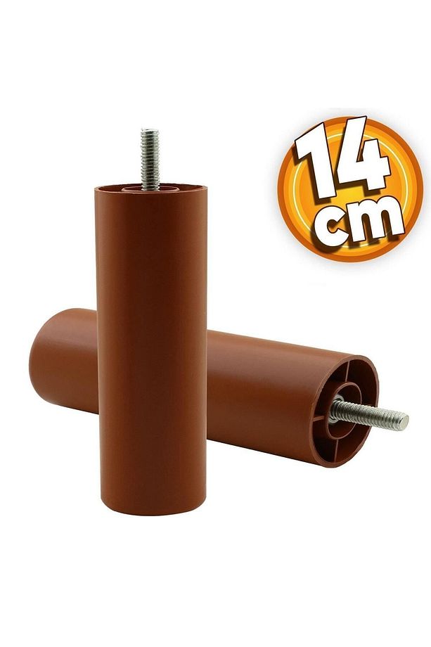 Mobilya Kanepe Koltuk Baza Yükseltme Yükseltici M8 Civatalı Incediş Destek Ayağı Ayakları Kahve 14cm - 7