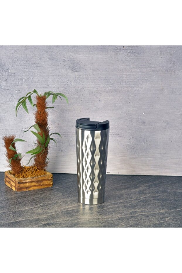 400 ml Silver Thermos Mug