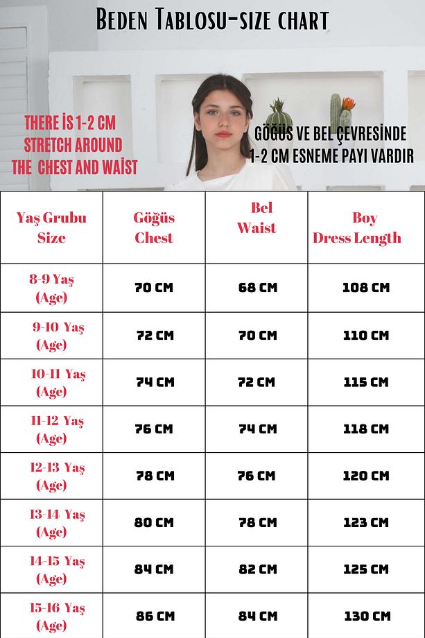 Genç Kız Uzun Boydan Kapalı Model Tesettür Abiye Elbise - 3