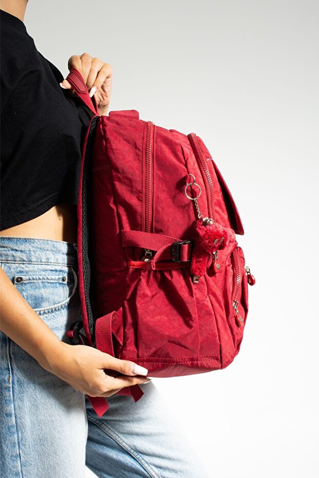 حقيبة مدرسية ميجا كبيرة الحجم ومتعددة الأقسام - حقيبة ظهر (مع قرد) - 7