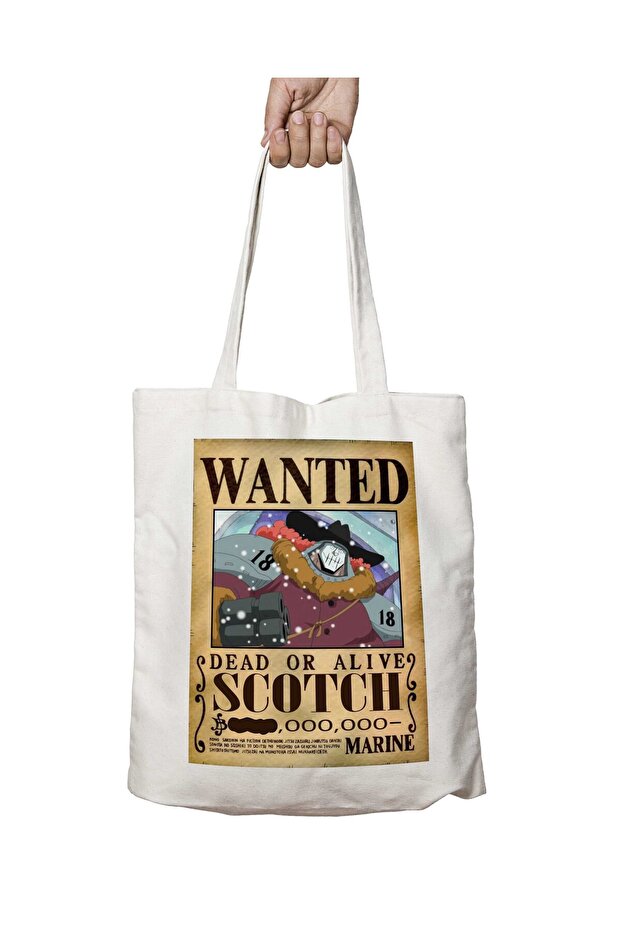 Wanted Scotch Anime - حقيبة قابلة للغسل مطبوعة على الجانبين