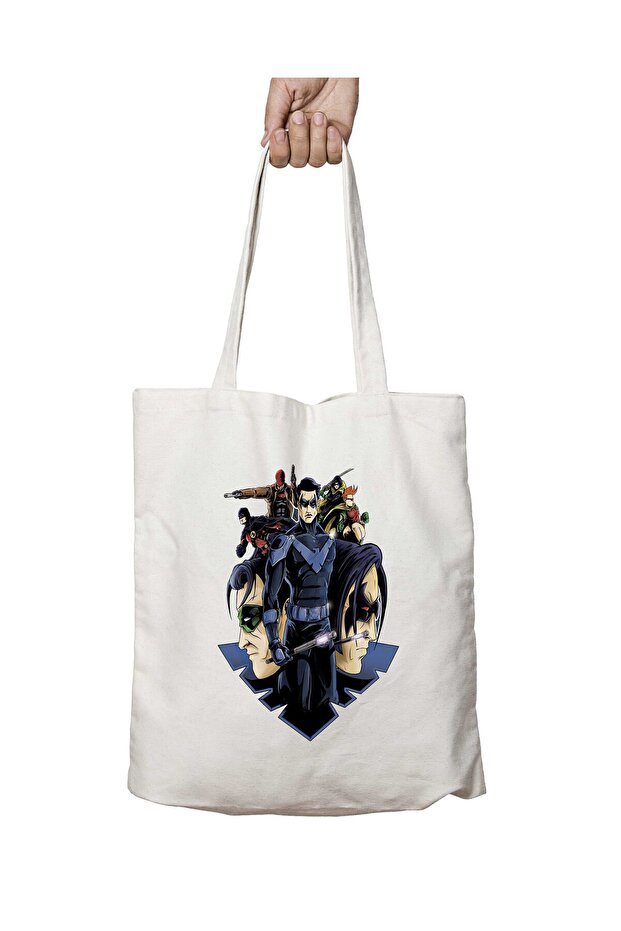Nightwing and the Family Two-Sided Permanent Printed Washable Bag