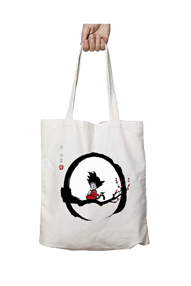Young Goku under the Moon Dragon Ball Z Two-Sided Permanent Printed Washable Bag