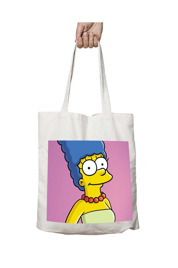 MARGE SIMPSONS - حقيبة كتف قابلة للغسل ومطبوعة على الجانبين