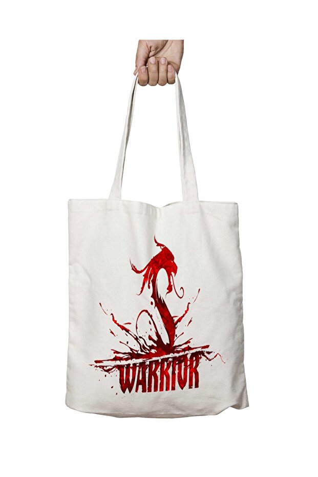 Shadow-Warrior-Png Two Sides Permanent Printed Washable School Beach Shoulder Tote Bag