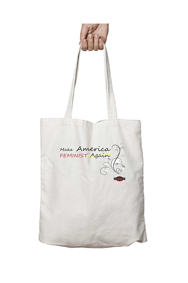Make America Feminist Two-Sided Permanent Printed Washable Bag
