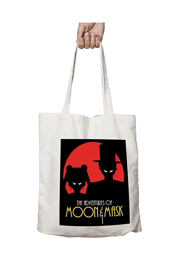 Moon And Mask Sailor Moon Batman And Robin Two Sides Permanent Printed Washable Bag
