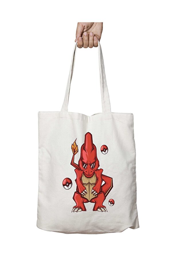 حقيبة بوكيمون تشارميلون - Gotta Catch Em All، Fire Type ذات وجهين مطبوعة وقابلة للغسل
