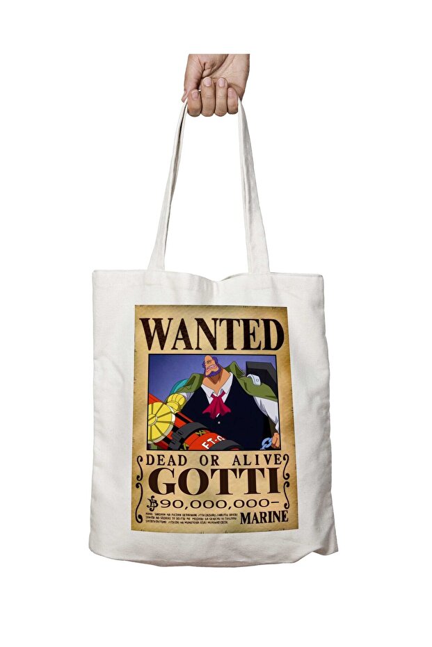 Gotti Anime Wanted - حقيبة قابلة للغسل مطبوعة على الجانبين